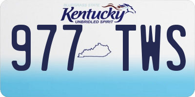 KY license plate 977TWS