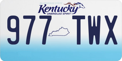 KY license plate 977TWX