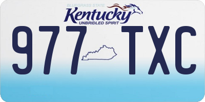 KY license plate 977TXC