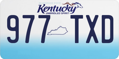 KY license plate 977TXD
