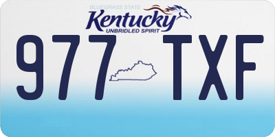 KY license plate 977TXF