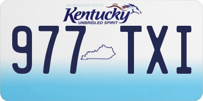 KY license plate 977TXI