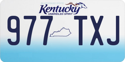 KY license plate 977TXJ
