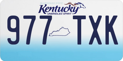KY license plate 977TXK