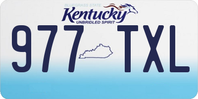 KY license plate 977TXL