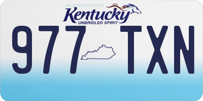 KY license plate 977TXN