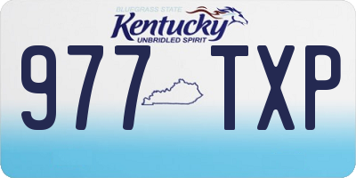 KY license plate 977TXP