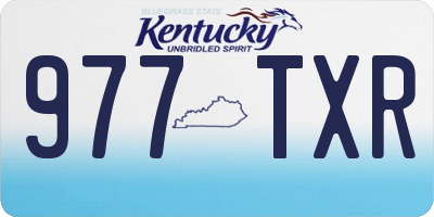 KY license plate 977TXR
