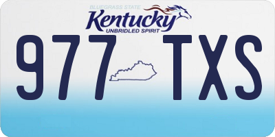 KY license plate 977TXS