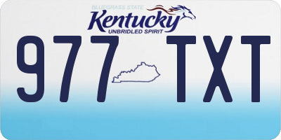 KY license plate 977TXT