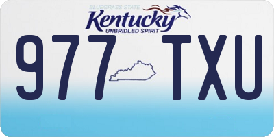 KY license plate 977TXU
