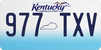 KY license plate 977TXV