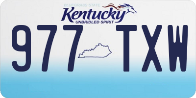 KY license plate 977TXW