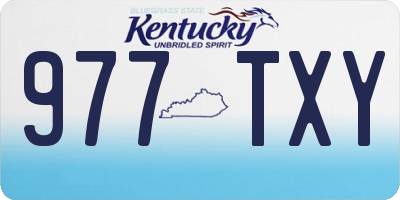 KY license plate 977TXY