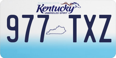 KY license plate 977TXZ