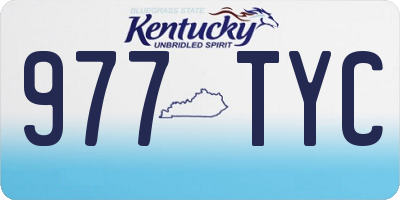 KY license plate 977TYC