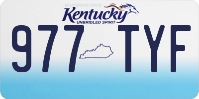 KY license plate 977TYF
