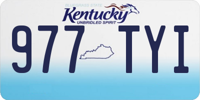 KY license plate 977TYI