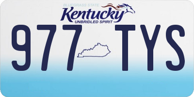 KY license plate 977TYS