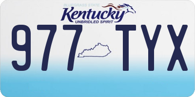 KY license plate 977TYX