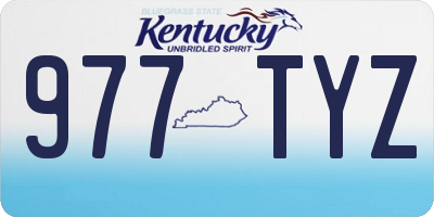 KY license plate 977TYZ