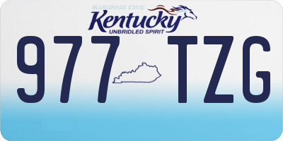 KY license plate 977TZG