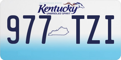KY license plate 977TZI