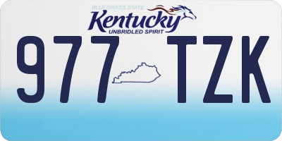 KY license plate 977TZK