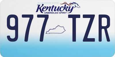 KY license plate 977TZR