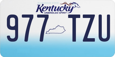 KY license plate 977TZU