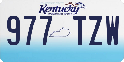 KY license plate 977TZW