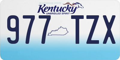 KY license plate 977TZX