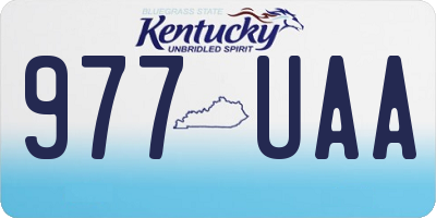 KY license plate 977UAA