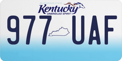 KY license plate 977UAF
