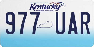 KY license plate 977UAR