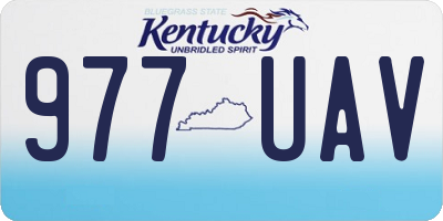 KY license plate 977UAV