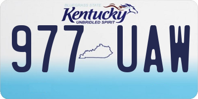 KY license plate 977UAW