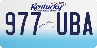 KY license plate 977UBA