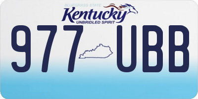 KY license plate 977UBB