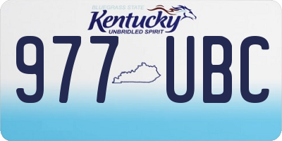 KY license plate 977UBC