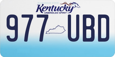 KY license plate 977UBD