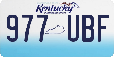KY license plate 977UBF