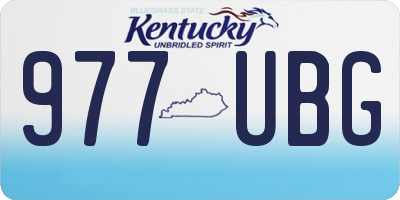 KY license plate 977UBG