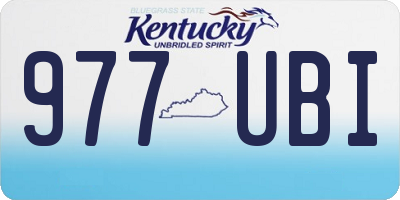 KY license plate 977UBI