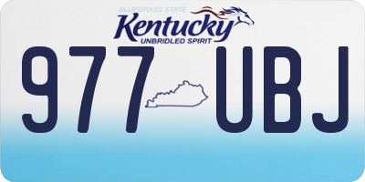 KY license plate 977UBJ