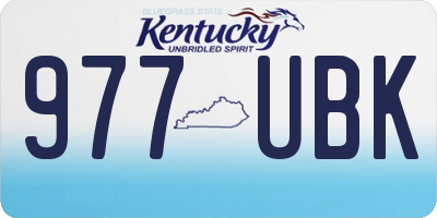 KY license plate 977UBK