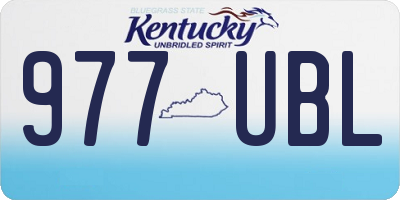 KY license plate 977UBL