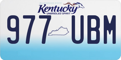 KY license plate 977UBM