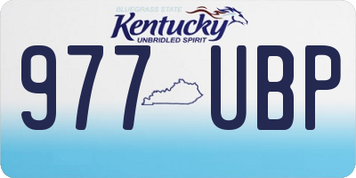 KY license plate 977UBP