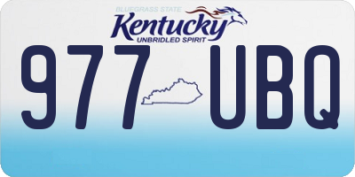 KY license plate 977UBQ